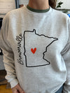 Browerville Heart of Minnesota Crewneck