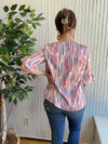 Colorful Abstract Blouse Plus