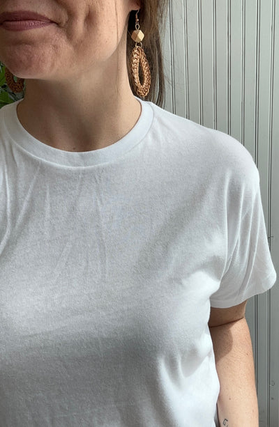 Basic White Crop Top T-Shirt