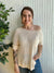 Beige Slouchy Knitted Top with Pocket