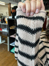 Mauve & Black Striped Sweater