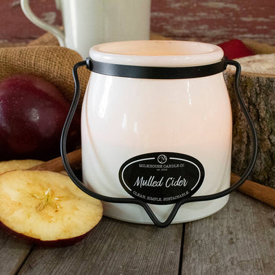 16 oz Butter Jar Soy Candle: Mulled Cider, by Milkhouse