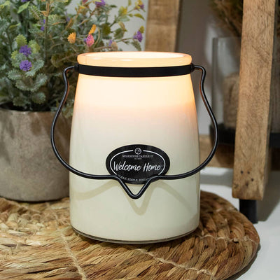 22 oz Butter Jar Soy Candle: Welcome Home, by Milkhouse