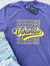 Vintage Style Purple Vikings Graphic T Shirt