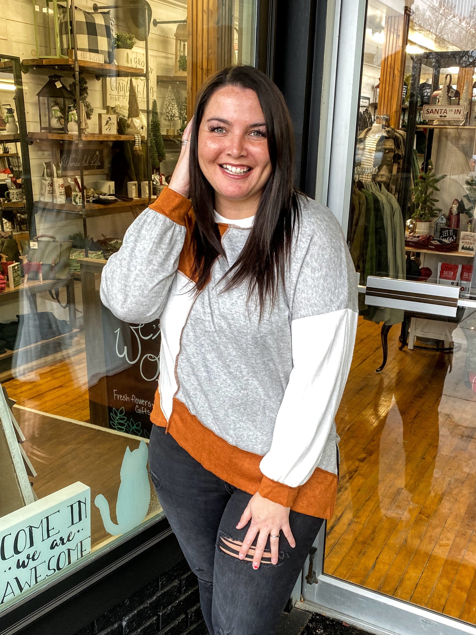 Asymmetrical Color Block Top