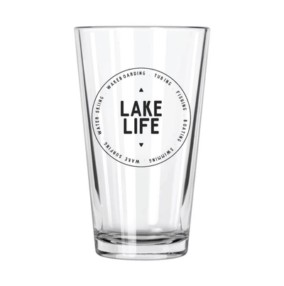 Lake Life: Lake Life Badge Pint Glass