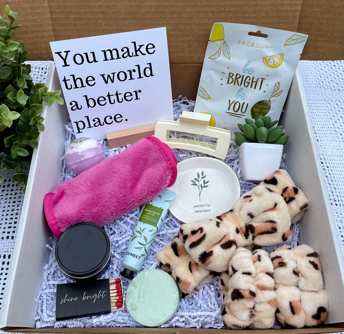 Box of Friendship Spa Day, You Make the World a Better Place,  Best Friends, Thinking of You, Long Distance Friends, BFF, Birthday Gift