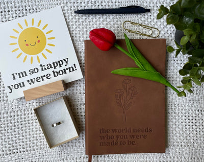 The World Needs Who You Were Meant To Be Journal, Mini Gift Box, Happy Birthday, Get Well, Cancer, Gift for Her, Long Distant Friend, BFF