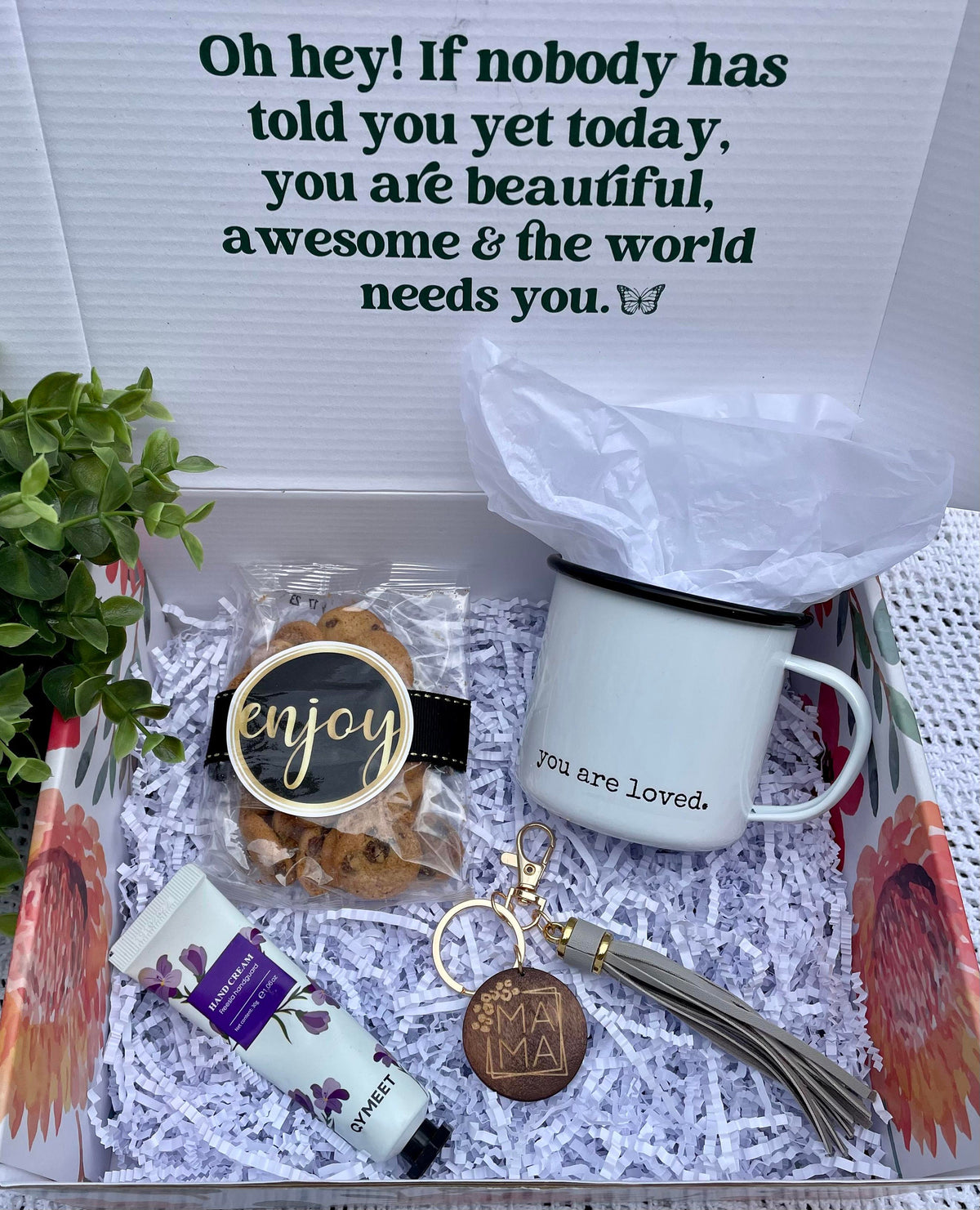 You Are Loved Mug Mini Gift Box Mama Keychain, Birthday Gift, Gift for Her, Just Because, Miss You, Mothers Day, BFF, New Mom, New Baby